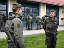Akademiekommandant Brigadier Hufler besucht die Unteroffiziersanwärter. (Bild öffnet sich in einem neuen Fenster)