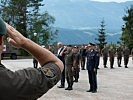 Begrüßung der Ehrengäste: LT-VPräs. Mattle, Bgdr Gstrein, LPDir. Kohler. (Bild öffnet sich in einem neuen Fenster)