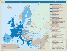 Entwicklungsstationen, Kooperationen und mögl. Beitrittskandidaten der EU.