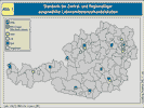 Standorte d. Zentral- und Regionalläger ausgewählter Einzelhandelsketten.