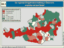 Regionale Brotgetreidevermahlung in Österreich, verglichen mit dem Bedarf.