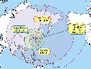 Reichweiten nordkoreanischer Raketen.