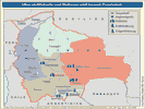 Übersichtskarte von Bolivien und seinen Provinzen.