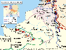 Das Vordringen der Alliierten 1944.