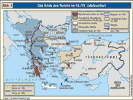 Das Ende des byzantinischen Reiches 14/15. Jahrhundert.
(Zum Vergrößern anklicken !)