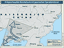 Kriegsschauplatz Mandschurei mit Operationslinien.
(Zum Vergrößern anklicken !)