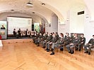 Studiengangsleiter, Brigadier Rotheneder, begrüßt die Gäste. (Bild öffnet sich in einem neuen Fenster)