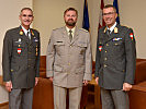 V.l.: Oberst Fronek, Oberst Holcner und Generalleutnant Csitkovits. (Bild öffnet sich in einem neuen Fenster)