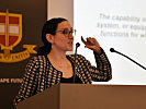 Kimberly Jackson bei ihrem Vortrag. (Bild öffnet sich in einem neuen Fenster)