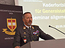 Oberst des Generalstabsdienstes Prader koordinierte die Kaderfortbildung.