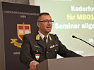 Generalleutnant Csitkovits begrüßt die Teilnehmer. (Bild öffnet sich in einem neuen Fenster)