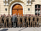Die Delegation mit Generalmajor Friedrich Schrötter.