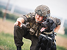 Ein Labrador während der Ausbildung