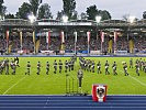 Die Militärmusik Kärnten mit "Unter Donner und Blitz". (Bild öffnet sich in einem neuen Fenster)