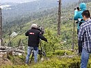 Journalisten überzeugten sich vor Ort von der Einsatzübung. (Bild öffnet sich in einem neuen Fenster)