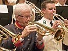 Militärmusiker der ersten Stunde spielten ebenfalls beim Konzert. (Bild öffnet sich in einem neuen Fenster)