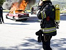 Das Impulslöschgerät im Einsatz zur Brandbekämpfung. (Bild öffnet sich in einem neuen Fenster)