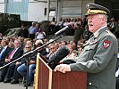 Generalstabschef Edmund Entacher bei seiner Ansprache. (Bild öffnet sich in einem neuen Fenster)