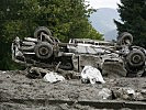 Auch in Kaiserau fielen Fahrzeuge der Naturgewalt zum Opfer. (Bild öffnet sich in einem neuen Fenster)