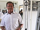 "Die gab es zu meiner Zeit noch nicht", sagt "Arnie" in der Kraftkammer. (Bild öffnet sich in einem neuen Fenster)