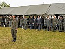 Die Ehrengäste beim Abspielen der Bundeshymne zu Beginn des Festaktes. (Bild öffnet sich in einem neuen Fenster)