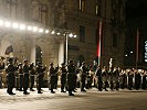 Die Musikkapellen vor dem Rathaus in Graz. (Bild öffnet sich in einem neuen Fenster)