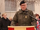 Brigadier Heinz Zöllner bei der Ansprache. (Bild öffnet sich in einem neuen Fenster)