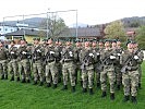 Der Ehrenzug vom Jägerbataillon 18 im neuen Tarnanzug. (Bild öffnet sich in einem neuen Fenster)