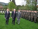 V.l.: Bürgermeister Abl, LH Schützenhöfer und Militärkommandant Zöllner. (Bild öffnet sich in einem neuen Fenster)