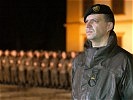 Major Michael Marfjana kommandierte die Angelobung. (Bild öffnet sich in einem neuen Fenster)