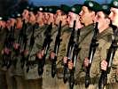Soldaten kurz vor ihrer Angelobung. (Bild öffnet sich in einem neuen Fenster)