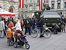 Vor dem Festakt präsentierte sich das Bundesheer am Grazer Hauptplatz. (Bild öffnet sich in einem neuen Fenster)