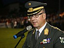 Militärkommandant Heinz Zöllner bei seiner Festrede. (Bild öffnet sich in einem neuen Fenster)