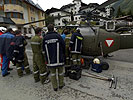 Diese Alouette III ist direkt in einer Ortschaft gelandet. (Bild öffnet sich in einem neuen Fenster)