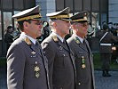 Brigadier Konzett, Generalmajor Heidegger, Oberst Grissmann. (Bild öffnet sich in einem neuen Fenster)