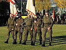 Der Fahnentrupp des Jägerbataillons 23. (Bild öffnet sich in einem neuen Fenster)