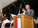 Der Wiener Militärkommandant, Brigadier Schmidseder, eröffnete den Abend. (Bild öffnet sich in einem neuen Fenster)