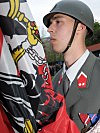 Die Flaggenparade. (Bild öffnet sich in einem neuen Fenster)