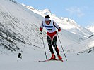 Biathlet Julian Eberhard auf dem Weg zum Sieg.