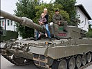 Der Kampfpanzer "Leopard" 2A4 begeisterte die Gäste.