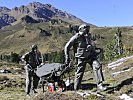 Von den im alpinen Gelände tätigen ABC-Abwehr-Soldaten...