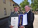 Generalmajor Culik, l., und der Landeshauptmann von NÖ, Erwin Pröll.