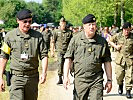 Streitkräftekommandant Höfler (r.) mit Brigadier Wessely.