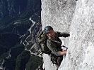 Bergführer-Anwärter auf den letzten Metern vor dem Gipfel.