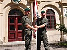 Der neue und alte Kommandant des Infanterieverbandes: Oberst Josef Holzer, l., und Oberstleutnant Ulfried Khom.