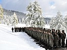 Militärkommandant Brigadier Heinz Zöllner, ganz links, besuchte die Übungsteilnehmer.