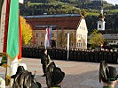 Ein würdiges Ambiente für eine Angelobung, der Musikpavillon-Platz im Zentrum von Wattens.