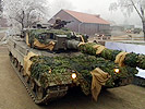 Ein Kampfpanzer des Panzerbataillons 14 trainiert in der neuen Anlage.