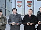 V.l.: Brigadier Peter Vorhofer, Minister Norbert Darabos, Landeshauptmann Hans Niessl und BIG-Geschäftsführer Wolfgang Gleissner.