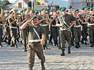 Die Militärmusik Burgenland beim Ausmarsch.